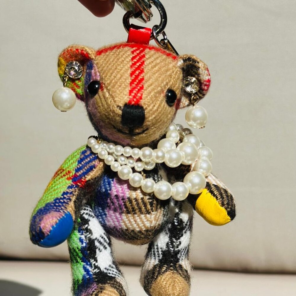 Luxury Burberry Cashmere Bear Charm